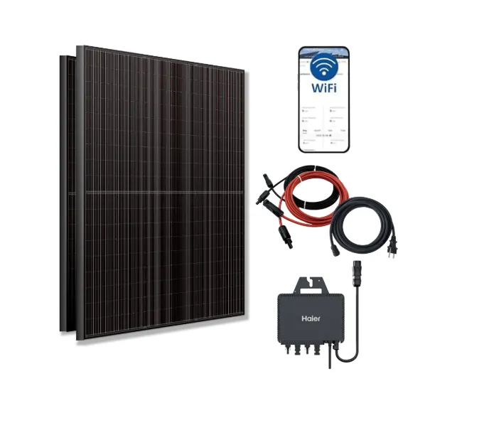 Haier balkonska sončna elektrarna 2 × 420 W panel + mikroinverter (komplet)