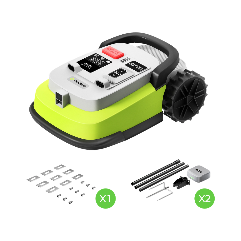 M10 Robot Mower Bundle Two Reference Station Kit and One-Bag of Cutting Blades