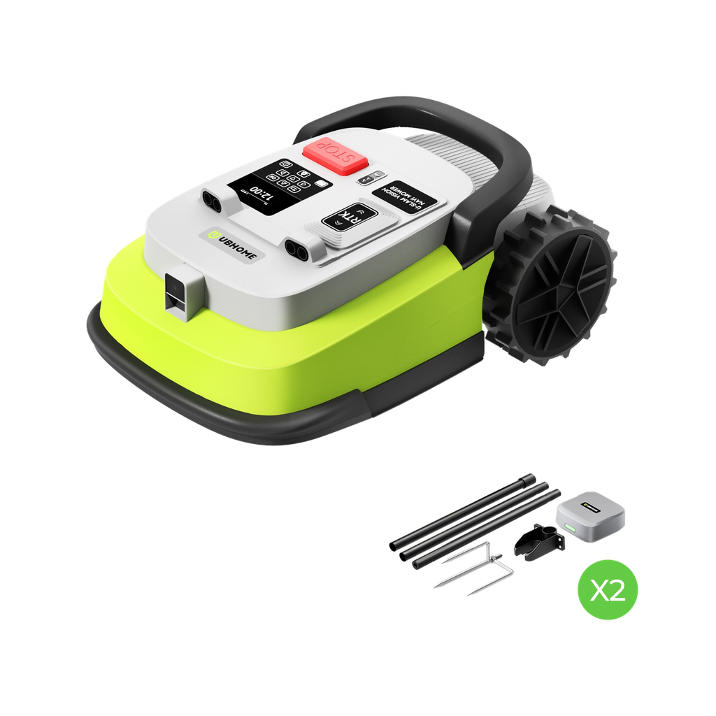 M10 Robot Mower Bundle Two Reference Stations | Automatic Front/Back Yard Mowing